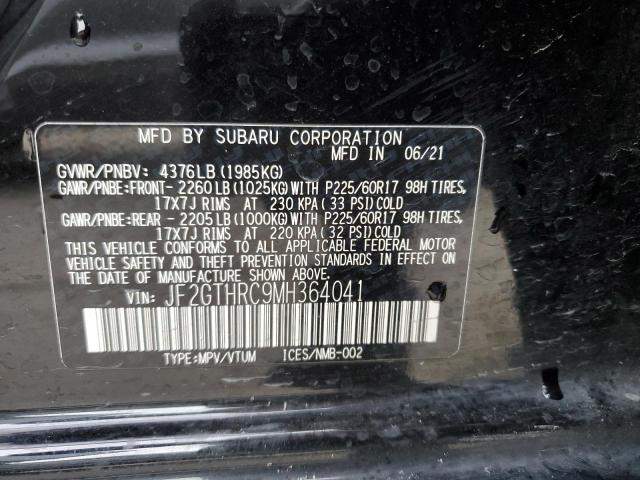 Photo 12 VIN: JF2GTHRC9MH364041 - SUBARU CROSSTREK 