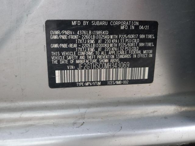 Photo 12 VIN: JF2GTHSC0MH343069 - SUBARU CROSSTREK 