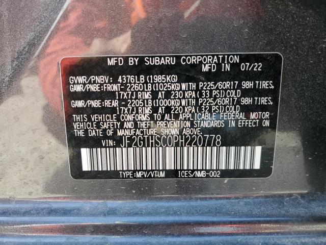 Photo 12 VIN: JF2GTHSC0PH220778 - SUBARU CROSSTREK 