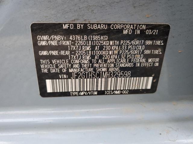 Photo 11 VIN: JF2GTHSC1MH329598 - SUBARU CROSSTREK 