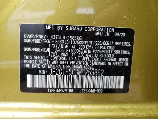 Photo 9 VIN: JF2GTHSC3MH259862 - SUBARU CROSSTREK 