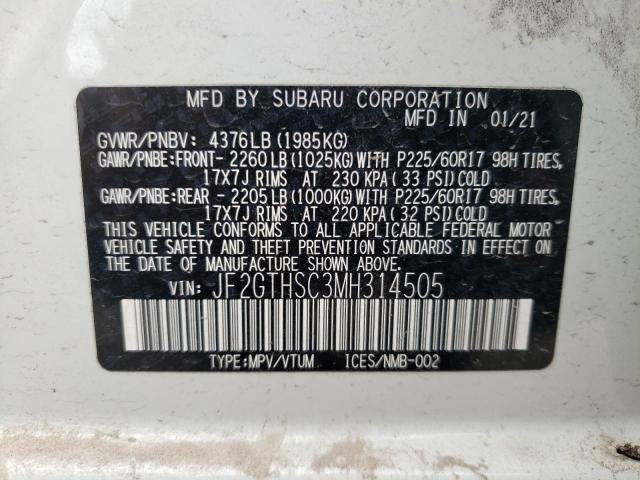 Photo 9 VIN: JF2GTHSC3MH314505 - SUBARU CROSSTREK 