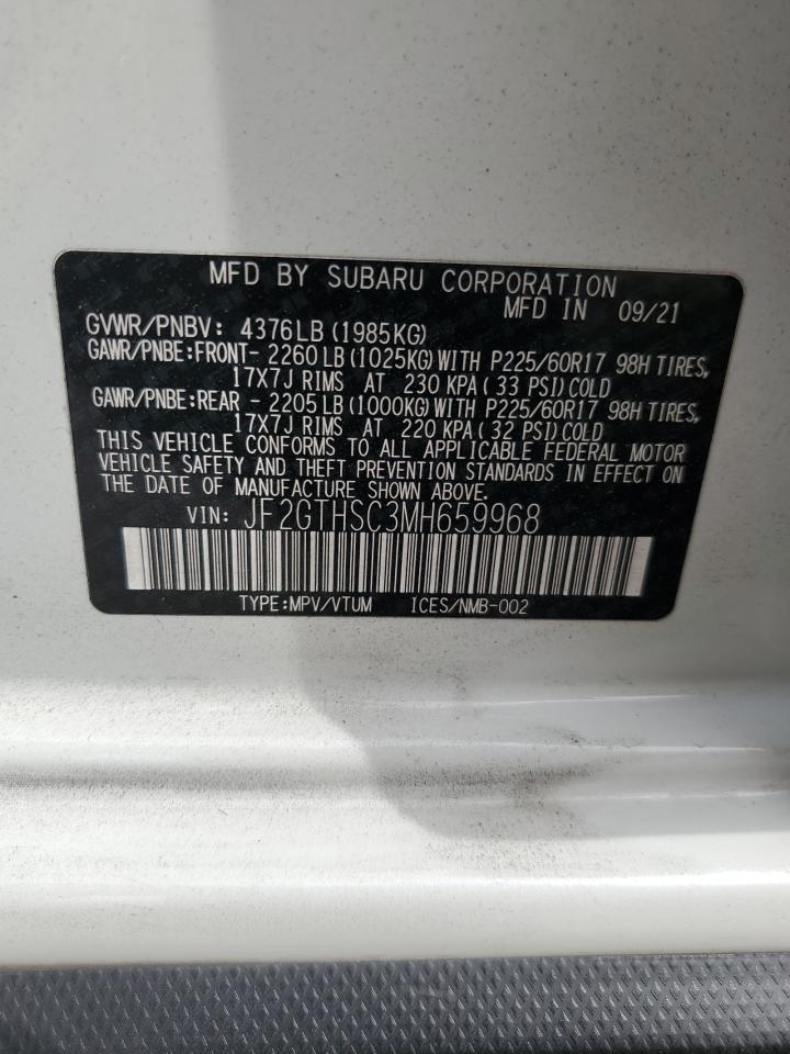 Photo 11 VIN: JF2GTHSC3MH659968 - SUBARU CROSSTREK 