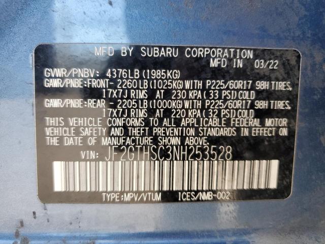 Photo 12 VIN: JF2GTHSC3NH253528 - SUBARU CROSSTREK 