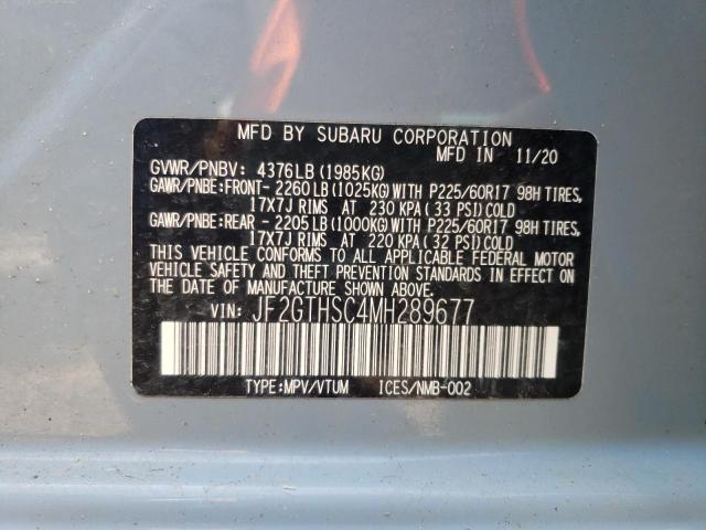 Photo 9 VIN: JF2GTHSC4MH289677 - SUBARU CROSSTREK 