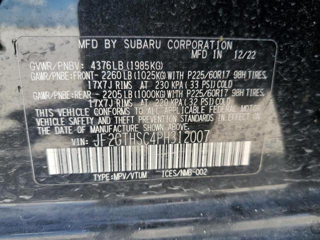 Photo 12 VIN: JF2GTHSC4PH312007 - SUBARU CROSSTREK 