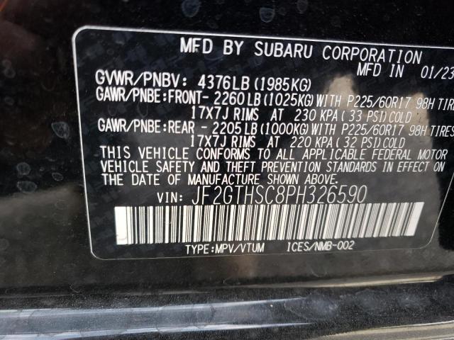 Photo 12 VIN: JF2GTHSC8PH326590 - SUBARU CROSSTREK 