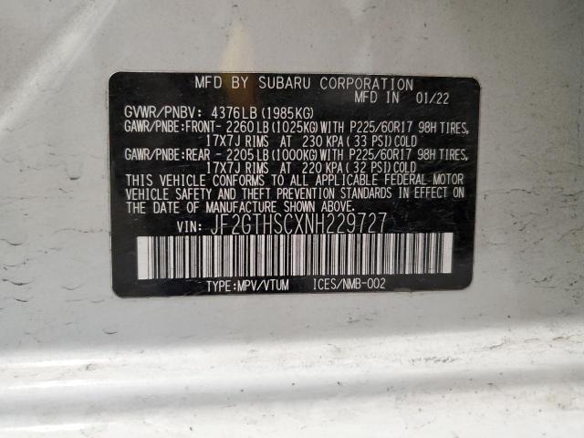 Photo 12 VIN: JF2GTHSCXNH229727 - SUBARU CROSSTREK 