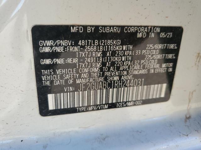 Photo 12 VIN: JF2GUABC1RH244031 - SUBARU CROSSTREK 