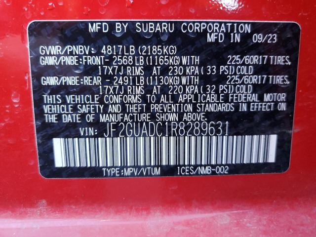 Photo 11 VIN: JF2GUADC1R8289631 - SUBARU CROSSTREK 