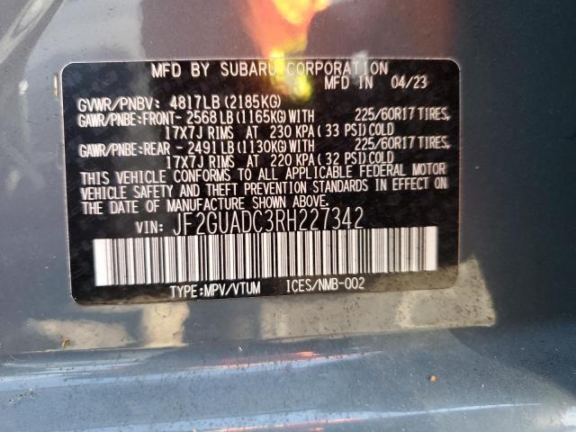 Photo 13 VIN: JF2GUADC3RH227342 - SUBARU CROSSTREK 