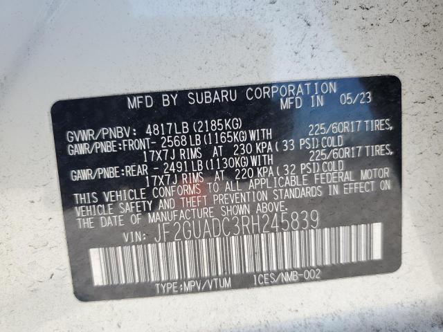 Photo 13 VIN: JF2GUADC3RH245839 - SUBARU CROSSTREK 