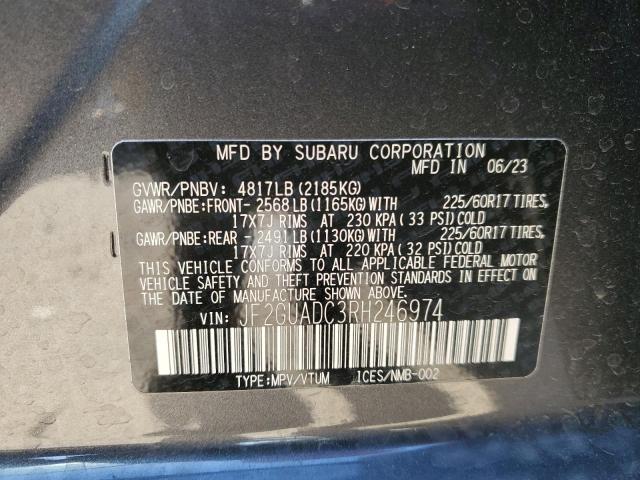 Photo 13 VIN: JF2GUADC3RH246974 - SUBARU CROSSTREK 