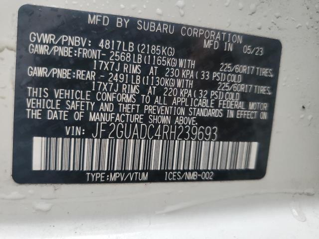 Photo 12 VIN: JF2GUADC4RH239693 - SUBARU CROSSTREK 