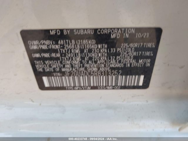 Photo 8 VIN: JF2GUADC5R8313252 - SUBARU CROSSTREK 