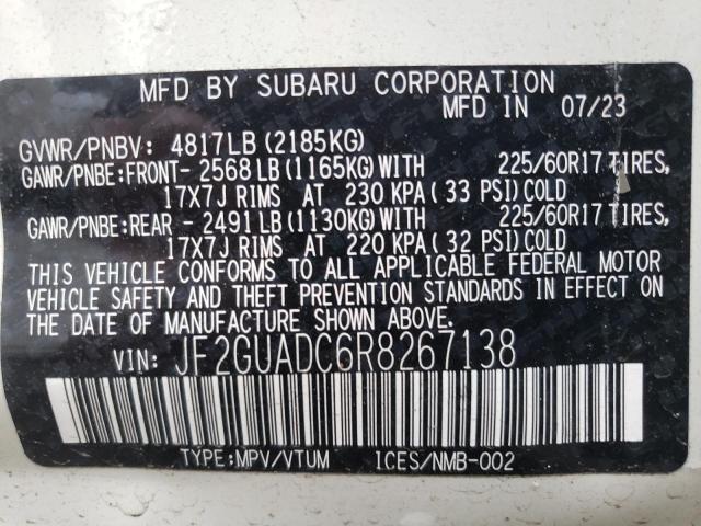 Photo 12 VIN: JF2GUADC6R8267138 - SUBARU CROSSTREK 