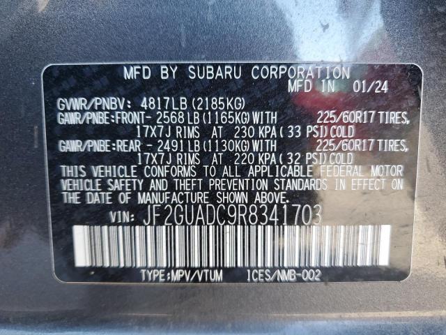 Photo 12 VIN: JF2GUADC9R8341703 - SUBARU CROSSTREK 