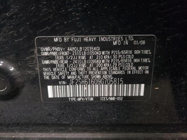 Photo 12 VIN: JF2SH61609G705815 - SUBARU FORESTER 