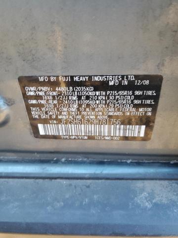 Photo 11 VIN: JF2SH61629H781756 - SUBARU FORESTER 2 