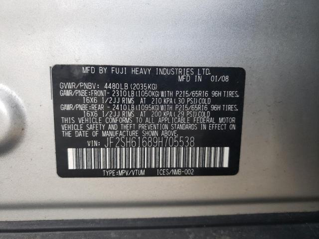 Photo 11 VIN: JF2SH61689H705538 - SUBARU FORESTER 