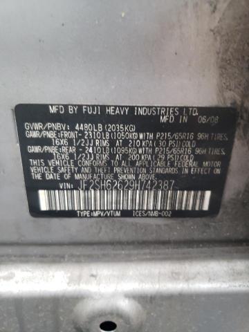 Photo 12 VIN: JF2SH62629H742387 - SUBARU FORESTER 