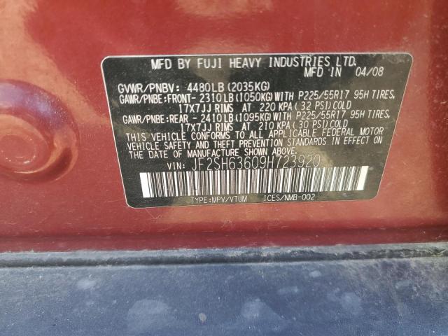 Photo 12 VIN: JF2SH63609H723920 - SUBARU FORESTER 2 