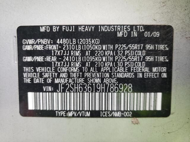 Photo 12 VIN: JF2SH63619H786928 - SUBARU FORESTER 