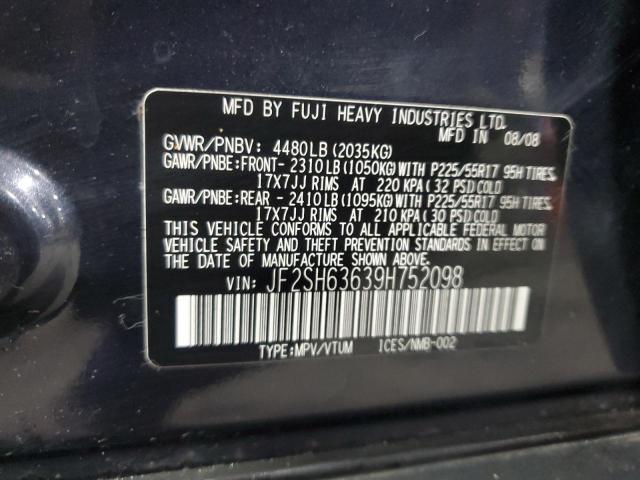 Photo 11 VIN: JF2SH63639H752098 - SUBARU FORESTER 