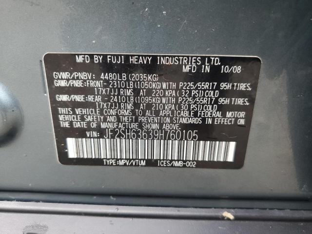 Photo 11 VIN: JF2SH63639H760105 - SUBARU FORESTER 2 