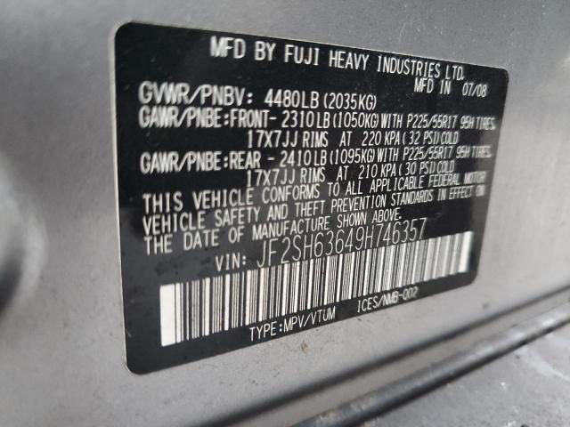 Photo 12 VIN: JF2SH63649H746357 - SUBARU FORESTER 2 