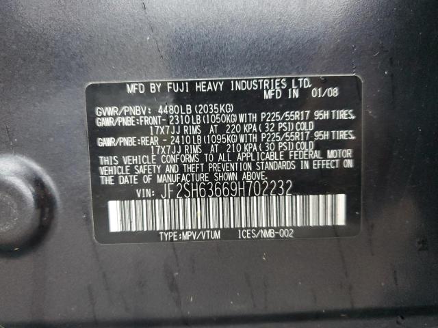 Photo 12 VIN: JF2SH63669H702232 - SUBARU FORESTER 2 