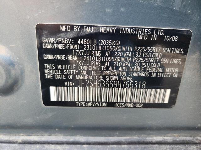 Photo 11 VIN: JF2SH63669H766318 - SUBARU FORESTER 2 