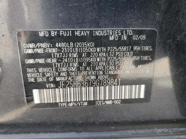 Photo 12 VIN: JF2SH63679G789841 - SUBARU FORESTER 2 