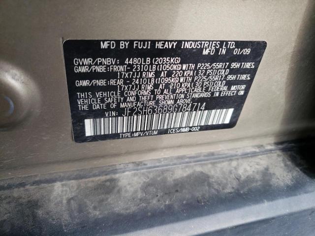 Photo 12 VIN: JF2SH63689G784714 - SUBARU FORESTER 