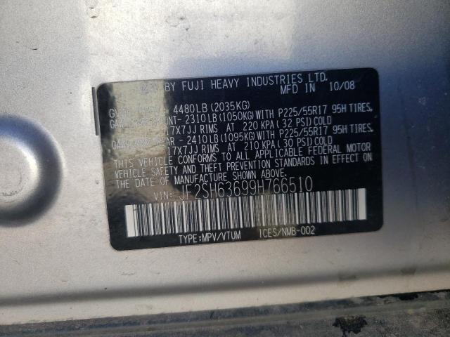 Photo 9 VIN: JF2SH63699H766510 - SUBARU FORESTER 2 