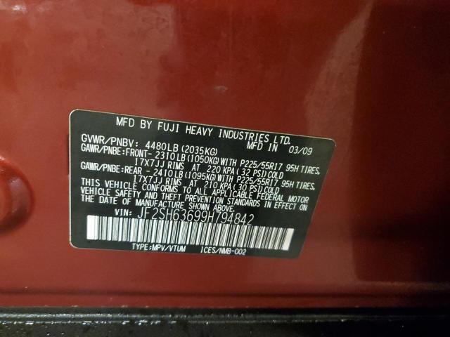 Photo 11 VIN: JF2SH63699H794842 - SUBARU FORESTER 