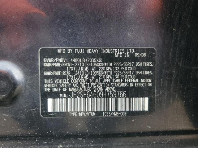 Photo 12 VIN: JF2SH64609H759766 - SUBARU FORESTER 