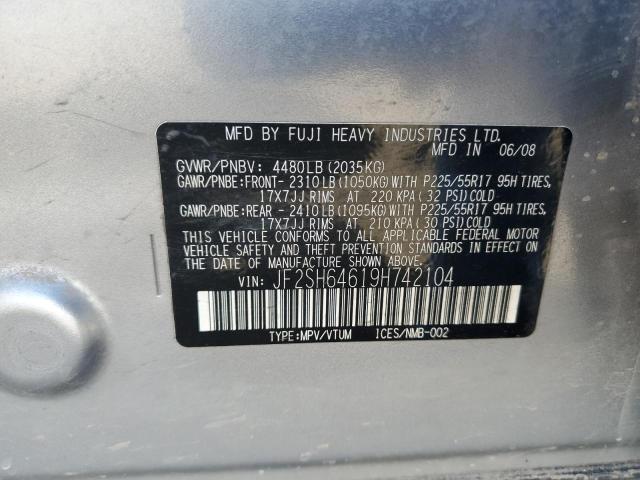 Photo 11 VIN: JF2SH64619H742104 - SUBARU FORESTER 2 