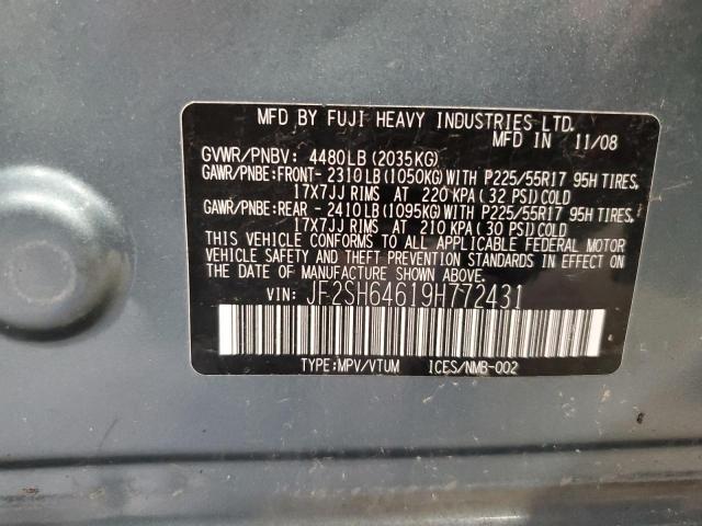 Photo 11 VIN: JF2SH64619H772431 - SUBARU FORESTER 2 