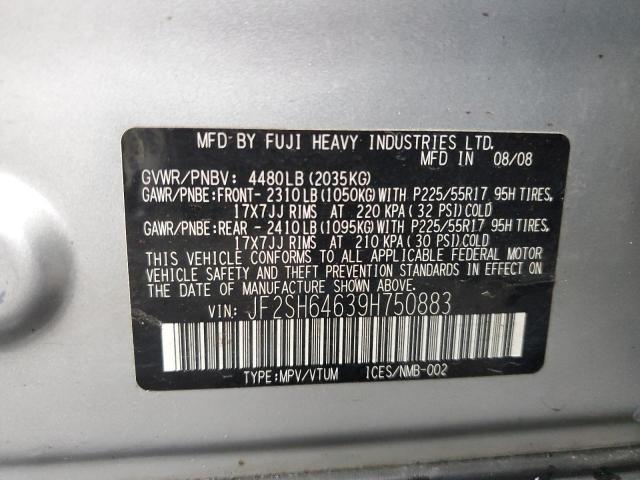 Photo 12 VIN: JF2SH64639H750883 - SUBARU FORESTER 2 