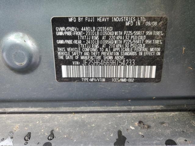 Photo 11 VIN: JF2SH64669H754233 - SUBARU FORESTER 2 