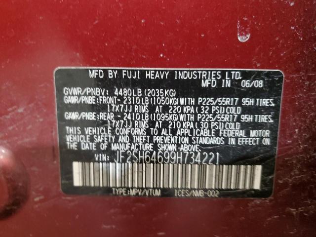 Photo 12 VIN: JF2SH64699H734221 - SUBARU FORESTER 