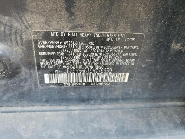 Photo 11 VIN: JF2SH66619H776959 - SUBARU FORESTER 