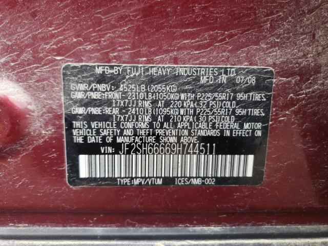 Photo 12 VIN: JF2SH66669H744511 - SUBARU FORESTER 