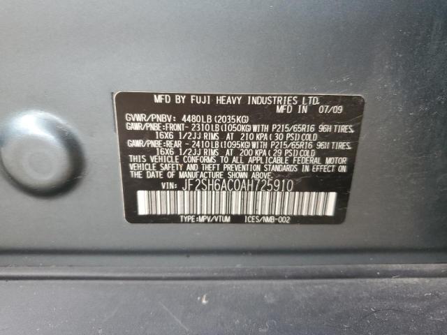 Photo 11 VIN: JF2SH6AC0AH725910 - SUBARU FORESTER 2 