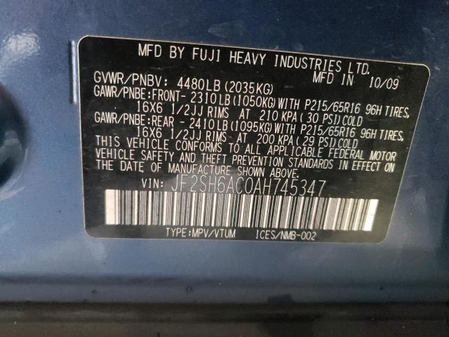 Photo 9 VIN: JF2SH6AC0AH745347 - SUBARU FORESTER 2 