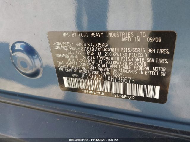 Photo 8 VIN: JF2SH6AC1AH736673 - SUBARU FORESTER 