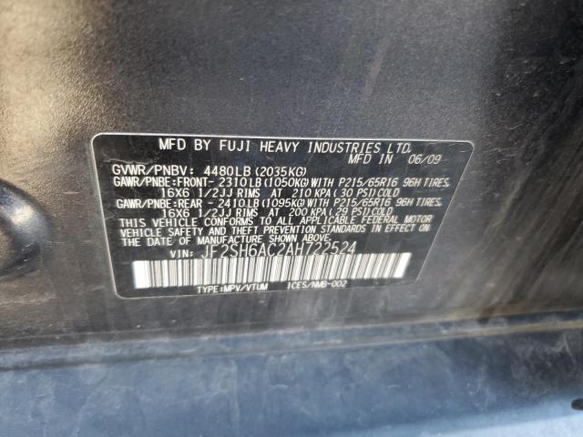 Photo 11 VIN: JF2SH6AC2AH722524 - SUBARU FORESTER 