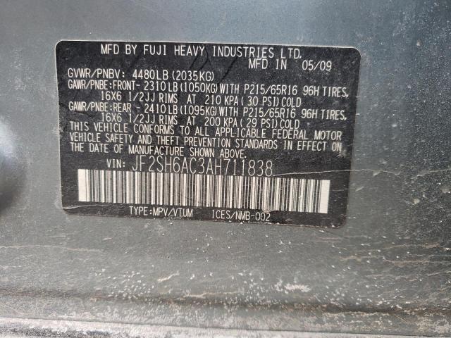 Photo 12 VIN: JF2SH6AC3AH711838 - SUBARU FORESTER 