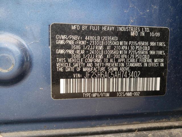 Photo 12 VIN: JF2SH6AC5AH743402 - SUBARU FORESTER 2 